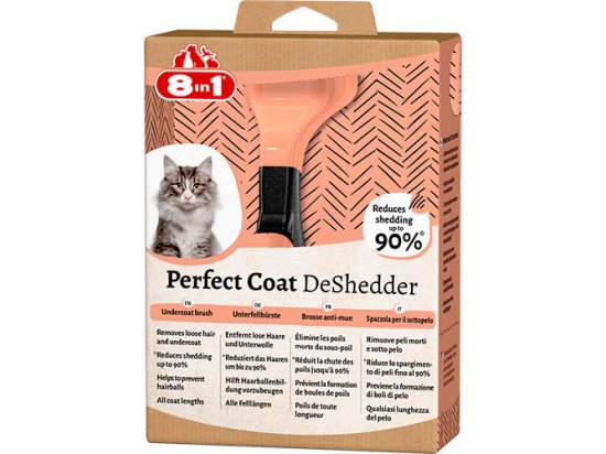 Фото - фурмінатори, пуходерки 8in1 Perfect Coat CAT дешеддер для вичісування котів, 4.5 см