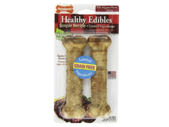 Фото 2 -  лакомства Nylabone (Нилабон) HEALTHY EDIBLES FILET MIGNON (ХЕЛЗИ ЕДИБЛЗ ВКУС МИНЬОН БЕЗЗЕРНОВОЙ) лакомство для собак