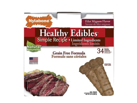 Фото - Nylabone (Нилабон) HEALTHY EDIBLES FILET MIGNON (ХЕЛЗИ ЕДИБЛЗ ВКУС МИНЬОН БЕЗЗЕРНОВОЙ) лакомство для собак лакомства Nylabone (Нилабон) HEALTHY EDIBLES FILET MIGNON (ХЕЛЗИ ЕДИБЛЗ ВКУС МИНЬОН БЕЗЗЕРНОВОЙ) лакомство для собак