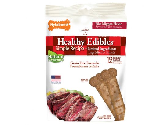 Фото 3 -  лакомства Nylabone (Нилабон) HEALTHY EDIBLES FILET MIGNON (ХЕЛЗИ ЕДИБЛЗ ВКУС МИНЬОН БЕЗЗЕРНОВОЙ) лакомство для собак