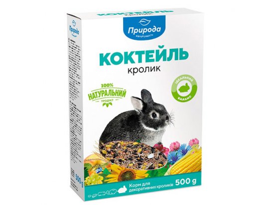 Фото - Природа КОКТЕЙЛЬ корм для кроликов, 500 г корм для грызунов Природа КОКТЕЙЛЬ корм для кроликов, 500 г