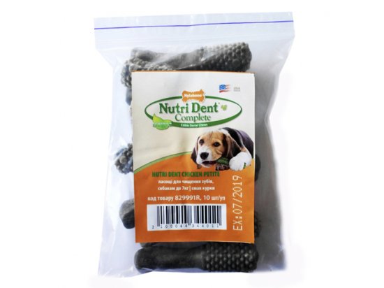 Фото - Nylabone (Нилабон) NUTRI DENT CHICKEN SMALL (НУТРИ ДЕНТ СМОЛ ЧИСТКА ЗУБОВ ВКУС КУРИЦЫ) лакомство для собак лакомства Nylabone (Нилабон) NUTRI DENT CHICKEN SMALL (НУТРИ ДЕНТ СМОЛ ЧИСТКА ЗУБОВ ВКУС КУРИЦЫ) лакомство для собак