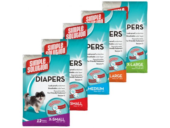 Фото - Simple Solution Disposable Diapers - Гигиенические подгузники для собак (12 шт.) памперсы и трусики Simple Solution Disposable Diapers - Гигиенические подгузники для собак (12 шт.)