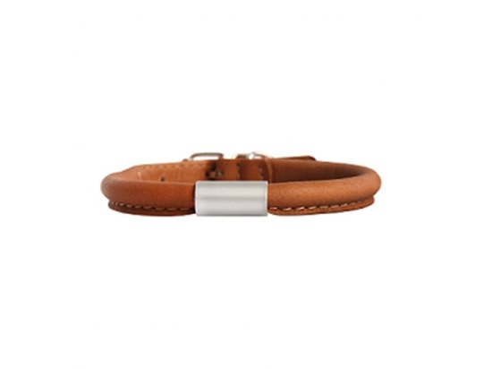 Фото - Collar SOFT Кожаный ошейник круглый с адресником амуниция Collar SOFT Кожаный ошейник круглый с адресником
