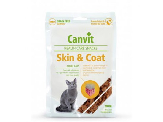Фото - Canvit Skin and Coat (Канвіт Скін енд Коат) напіввологі функціональні ласощі для здоров'я шкіри та шерсті кішок ласощі Canvit Skin and Coat (Канвіт Скін енд Коат) напіввологі функціональні ласощі для здоров'я шкіри та шерсті кішок