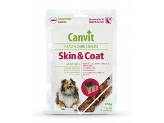 Фото - Canvit Skin and Coat (Канвіт Скін енд Коат) напіввологі функціональні ласощі для здоров'я шкіри та шерсті собак ласощі Canvit Skin and Coat (Канвіт Скін енд Коат) напіввологі функціональні ласощі для здоров'я шкіри та шерсті собак