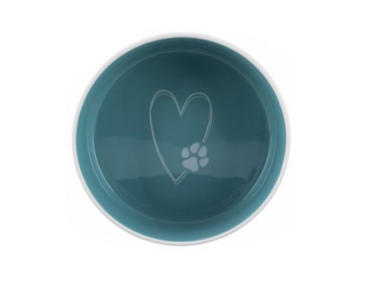 Фото 2 -  миски, напувалки, фонтани Trixie PETS HOME керамічна миска для собак і кішок КРЕМОВО-БЛАКИТНИЙ