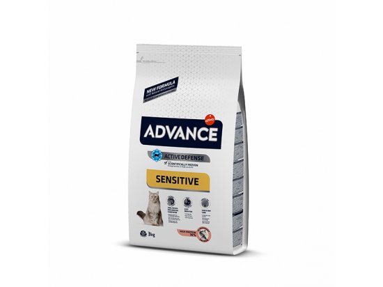 Фото - сухой корм Advance (Эдванс) Cat Sensitive Salmon & Rice - корм для кошек с чувствительным кишечником (с лососем и рисом)