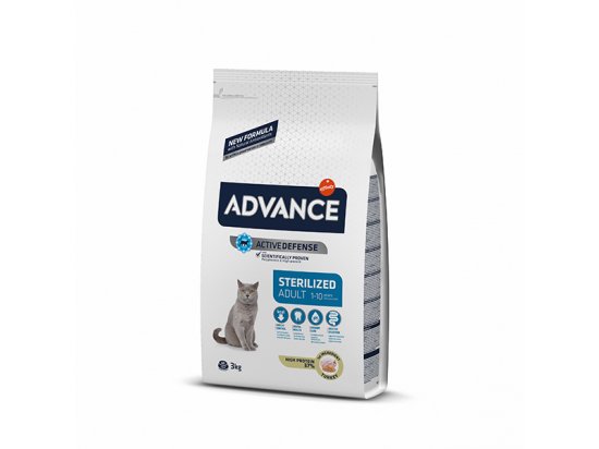 Фото - сухой корм Advance (Эдванс) Cat Sterilized - корм для стерилизованных котов и кошек С ИНДЕЙКОЙ