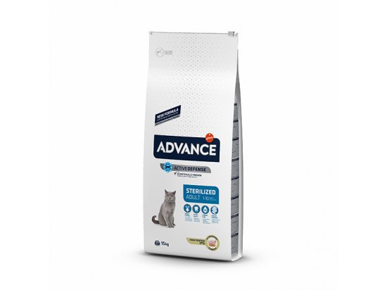 Фото - сухой корм Advance (Эдванс) Cat Sterilized - корм для стерилизованных котов и кошек С ИНДЕЙКОЙ