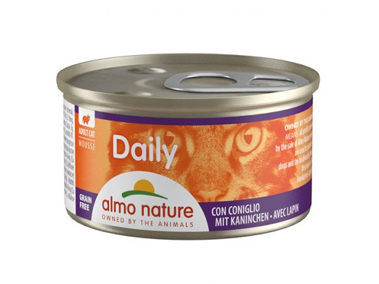 Фото - Almo Nature Daily MOUSSE RABBIT консервы для кошек КРОЛИК, мусс влажный корм (консервы) Almo Nature Daily MOUSSE RABBIT консервы для кошек КРОЛИК, мусс