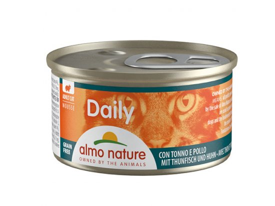 Фото - Almo Nature Daily MOUSSE TUNA & CHICKEN консерви для котів ТУНЕЦЬ І КУРКА, мус вологий корм (консерви) Almo Nature Daily MOUSSE TUNA & CHICKEN консерви для котів ТУНЕЦЬ І КУРКА, мус