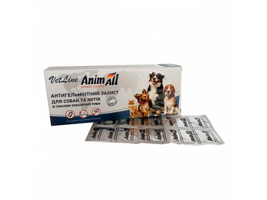 Фото - AnimAll VET LINE таблетки від глистів для котів і собак від глистів AnimAll VET LINE таблетки від глистів для котів і собак