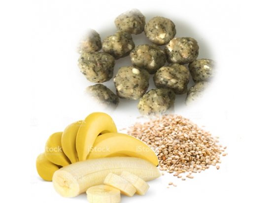 Фото 2 -  ласощі Gimdog Superfood мясные шарики для собак Курица с бананом и сезамом
