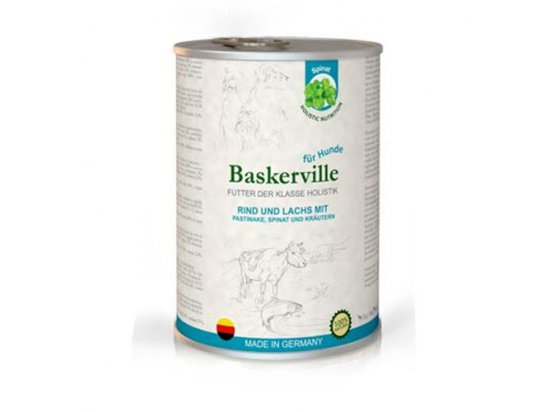Фото - Baskerville Holistic Лосось і яловичина - консерви для собак вологий корм (консерви) Baskerville Holistic Лосось і яловичина - консерви для собак