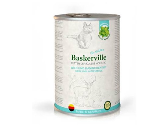 Фото - Baskerville Holistiс ОЛЕНИНА - КРОЛИК І КОТЯЧА М'ЯТА консерви для котів вологий корм (консерви) Baskerville Holistiс ОЛЕНИНА - КРОЛИК І КОТЯЧА М'ЯТА консерви для котів