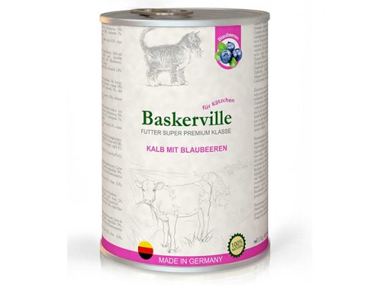 Фото - Baskerville Super Premium ТЕЛЯТИНА - ЧЕРНИКА консервы для котят влажный корм (консервы) Baskerville Super Premium ТЕЛЯТИНА - ЧЕРНИКА консервы для котят