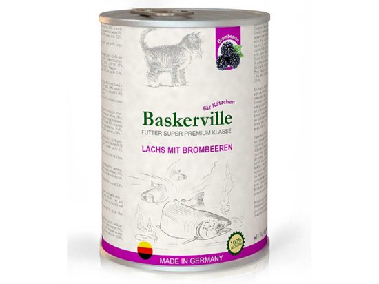Фото - Baskerville Super Premium ЛОСОСЬ - ЕЖЕВИКА консервы для котят влажный корм (консервы) Baskerville Super Premium ЛОСОСЬ - ЕЖЕВИКА консервы для котят