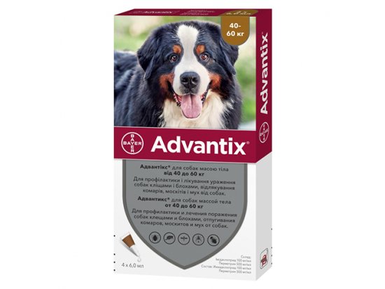 Фото 6 -  от блох и клещей Bayer Advantix (Адвантикс) капли на холку от блох и клещей для собак