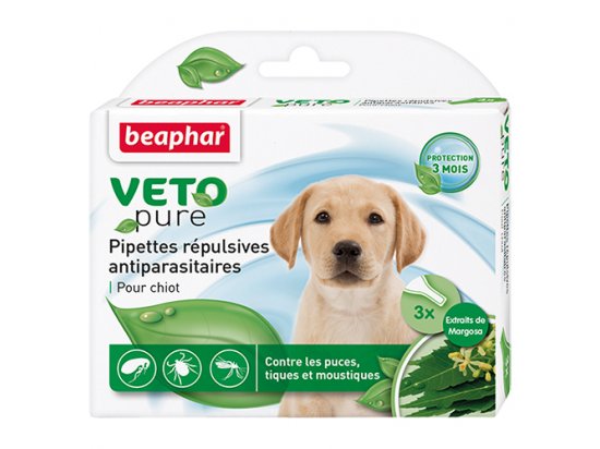 Фото - Beaphar Bio Spot On Veto Pure Био капли от блох, клещей и комаров для щенков с 12 недельного возраста от блох и клещей Beaphar Bio Spot On Veto Pure Био капли от блох, клещей и комаров для щенков с 12 недельного возраста