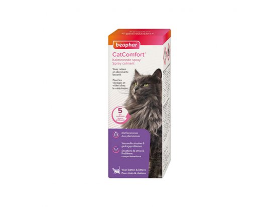 Фото 2 -  седативні препарати (заспокійливі) Beaphar CAT COMFORT CALMING SPRAY Спрей заспокійливий з феромонами для котів