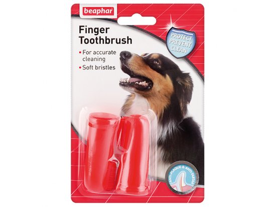Фото - Beaphar FINGER TOOTHBRUSH зубна щітка на палець для собак для зубів та пащі Beaphar FINGER TOOTHBRUSH зубна щітка на палець для собак