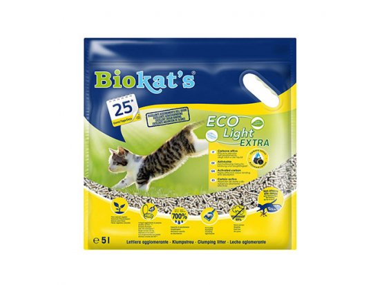 Фото 2 -  наповнювачі Biokat's TOFU ECO LIGHT EXTRA наполнитель с углем для кошачьего туалета, 5 л