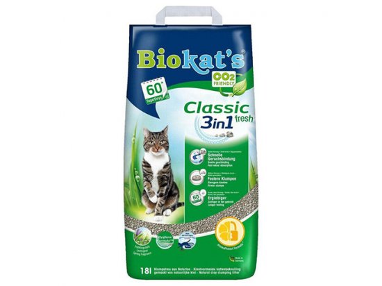 Фото 3 -  наповнювачі BioKats Classic fresh 3in1 Наповнювач для котячого туалету