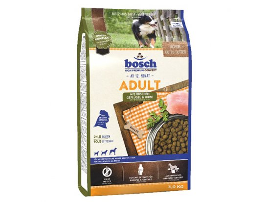 Фото - Bosch (Бош) ADULT GEFLUGEL & HIRSE (ПТИЦА И ПРОСО) корм для собак сухой корм Bosch (Бош) ADULT GEFLUGEL & HIRSE (ПТИЦА И ПРОСО) корм для собак