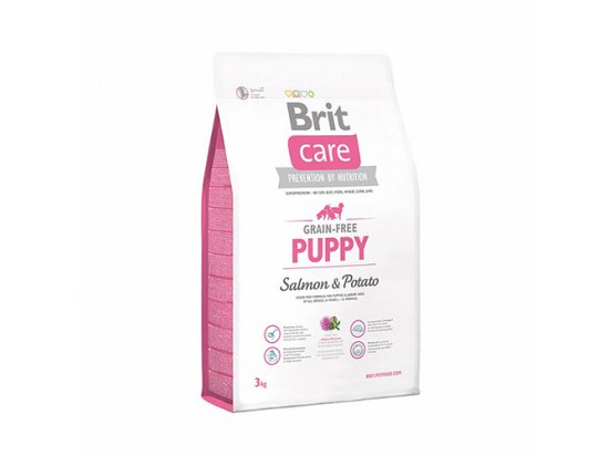 Фото - сухий корм Brit Care Dog Grain Free Puppy Salmon & Potato беззерновий сухий корм для цуценят та молодих собак усіх порід ЛОСОСЬ та КАРТОПЛЯ