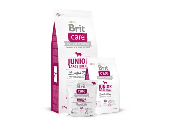 Фото - сухий корм Brit Care Junior Large Breed Lamb & Rice Корм для цуценят великих порід з ягнятком та рисом