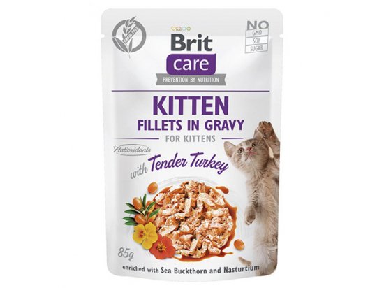 Фото - Brit Care Cat Kitten Fillets in Gravy Tender Turkey консервы для котят ИНДЕЙКА В СОУСЕ влажный корм (консервы) Brit Care Cat Kitten Fillets in Gravy Tender Turkey консервы для котят ИНДЕЙКА В СОУСЕ