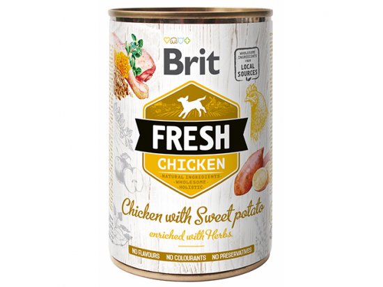 Фото - Brit Fresh Dog Chicken & Sweet Potato консервы для собак КУРИЦА и БАТАТ влажный корм (консервы) Brit Fresh Dog Chicken & Sweet Potato консервы для собак КУРИЦА и БАТАТ