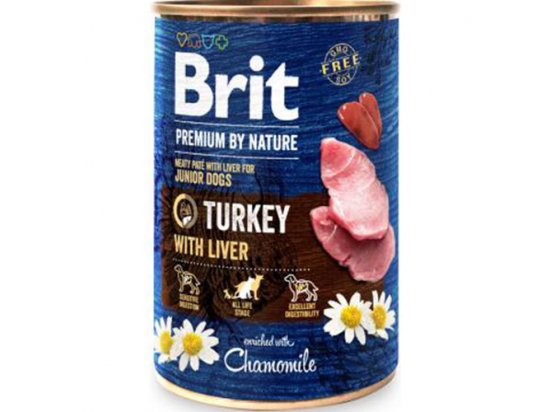 Фото - Brit Premium Dog Junior Turkey & Liver консервы для щенков ИНДЕЙКА и ПЕЧЕНЬ влажный корм (консервы) Brit Premium Dog Junior Turkey & Liver консервы для щенков ИНДЕЙКА и ПЕЧЕНЬ