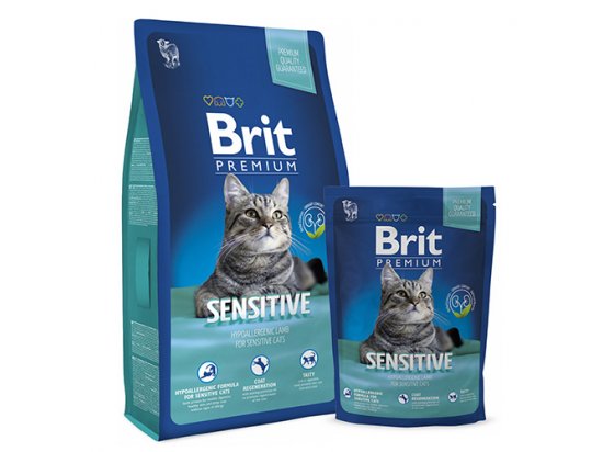 Фото - сухой корм Brit Premium Cat Sensitive Lamb & Rice сухой корм для кошек с чувствительным пищеварением ЯГНЕНОК И РИС