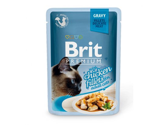 Фото - Brit Premium Cat Chiсken Fillets Gravy консервы для кошек, филе в соусе КУРИЦА влажный корм (консервы) Brit Premium Cat Chiсken Fillets Gravy консервы для кошек, филе в соусе КУРИЦА