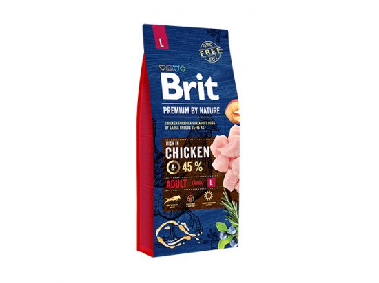 Фото - сухой корм Brit Premium Dog Adult Large L Chicken сухой корм для собак крупных пород КУРИЦА