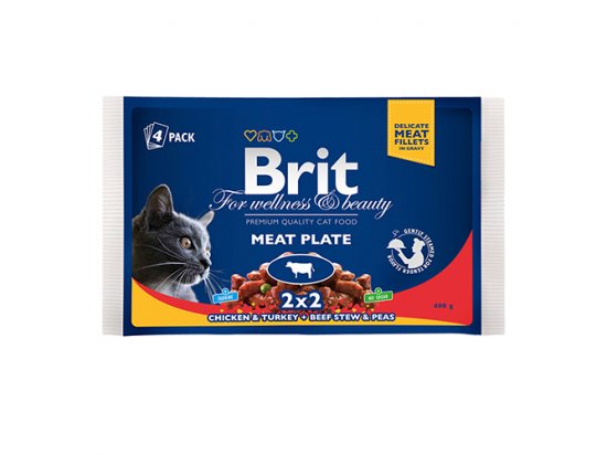 Фото - Brit Premium Cat Meat Plate Gravy консервы для кошек, набор 2 вкуса ассорти кусочки в соусе влажный корм (консервы) Brit Premium Cat Meat Plate Gravy консервы для кошек, набор 2 вкуса ассорти кусочки в соусе