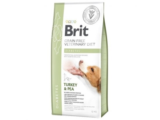 Фото - ветеринарные корма Brit Veterinary Diet Cat Grain Free Diabetes Turkey & Pea беззерновой сухой корм для собак при диабете ИНДЕЙКА и ГОРОХ