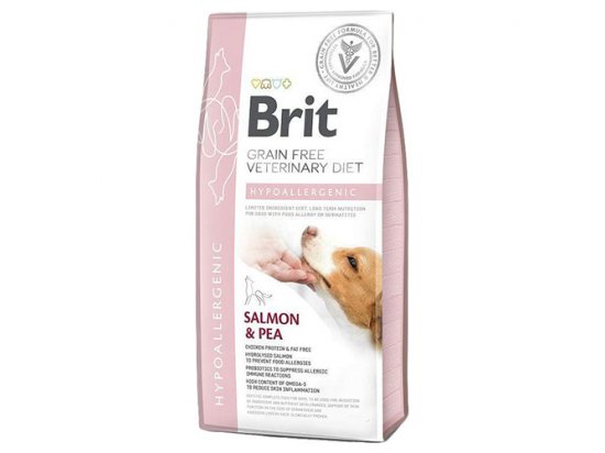 Фото - ветеринарні корми Brit Veterinary Diet Dog Grain Free Hypoallergenic Salmon & Pea сухий беззерновий гіпоалергенний корм для собак ЛОСОСЬ та ГОРОХ