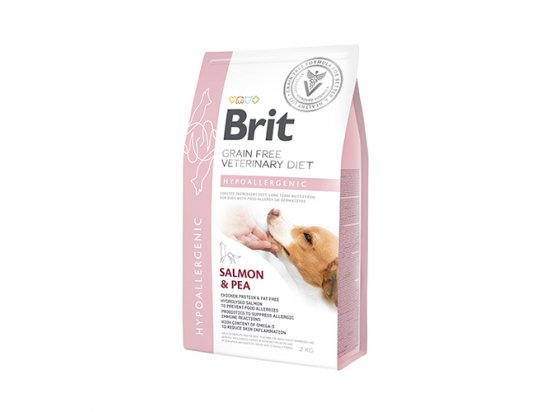 Фото - ветеринарные корма Brit Veterinary Diet Dog Grain Free Hypoallergenic Salmon & Pea сухой беззерновой гипоаллергенный корм для собак ЛОСОСЬ и ГОРОХ