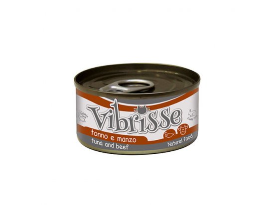 Фото - Vibrisse ТУНЕЦ И ГОВЯДИНА консервы для кошек влажный корм (консервы) Vibrisse ТУНЕЦ И ГОВЯДИНА консервы для кошек