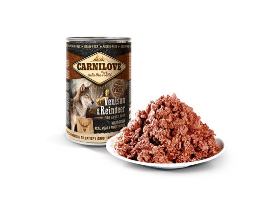 Фото - Carnilove VENISON & REINDEER консервы для собак (дичь и северный олень), 400 г влажный корм (консервы) Carnilove VENISON & REINDEER консервы для собак (дичь и северный олень), 400 г