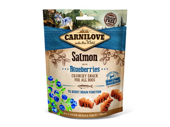 Фото - ласощі Carnilove SALMON & BLUEBERRIES (ЛОСОСЬ І ЧОРНИЦЯ) ласощі для собак Покращення роботи мозку