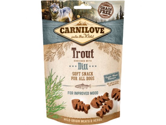 Фото - лакомства Carnilove TROUT & DILL (ФОРЕЛЬ И УКРОП) лакомство для собак УЛУЧШЕНИЕ НАСТРОЕНИЯ