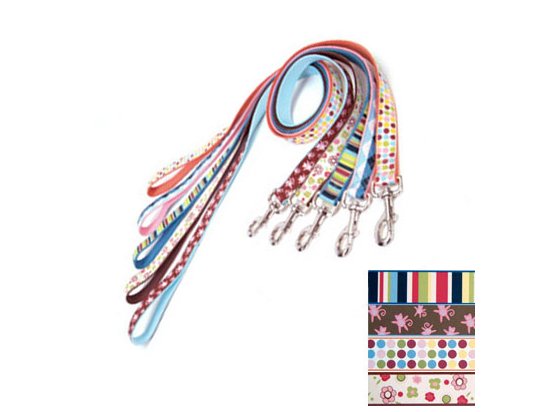 Фото 2 -  амуніція Coastal (Костал) Pet Attire Ribbon повідець для собак, КОРИЧНЕВІ ЛАПКИ