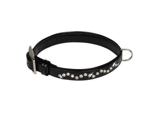 Фото - Collar Brilliance Ошейник со стразами премиум класса, лакированная кожа, ЧЕРНЫЙ амуниция Collar Brilliance Ошейник со стразами премиум класса, лакированная кожа, ЧЕРНЫЙ