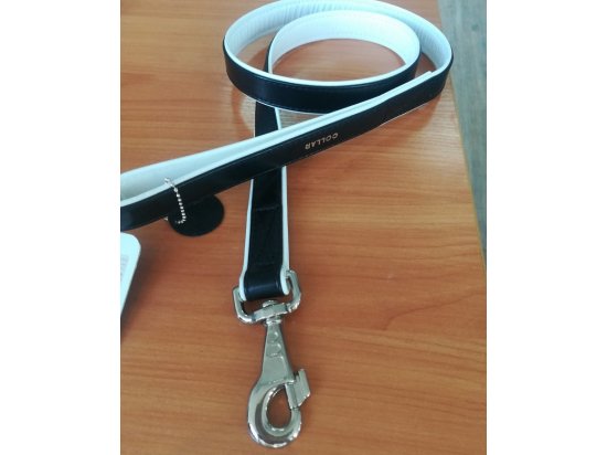 Фото - Collar Brilliance Поводок для собак, лакированная кожа, черно-белый амуниция Collar Brilliance Поводок для собак, лакированная кожа, черно-белый