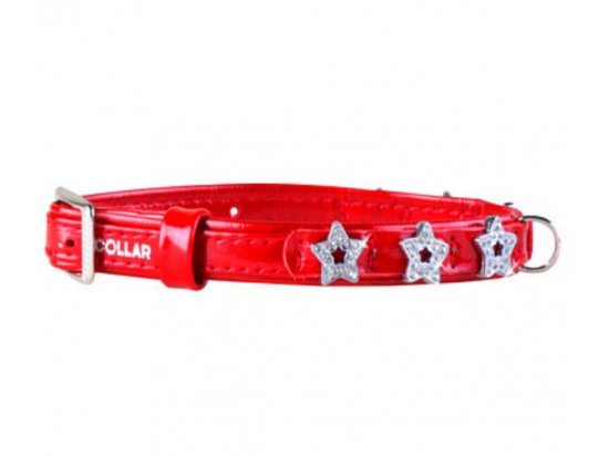 Фото - Collar Brilliance ЗВЕЗДЫ ошейник со стразами, лакированная кожа, КРАСНЫЙ, длина 30-39 см амуніція Collar Brilliance ЗВЕЗДЫ ошейник со стразами, лакированная кожа, КРАСНЫЙ, длина 30-39 см