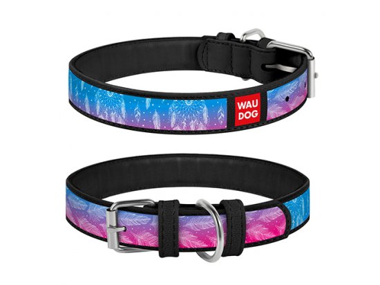Фото - Collar WAUDOG ЛОВЕЦЬ СНІВ шкіряний нашийник для собак, чорний амуніція Collar WAUDOG ЛОВЕЦЬ СНІВ шкіряний нашийник для собак, чорний